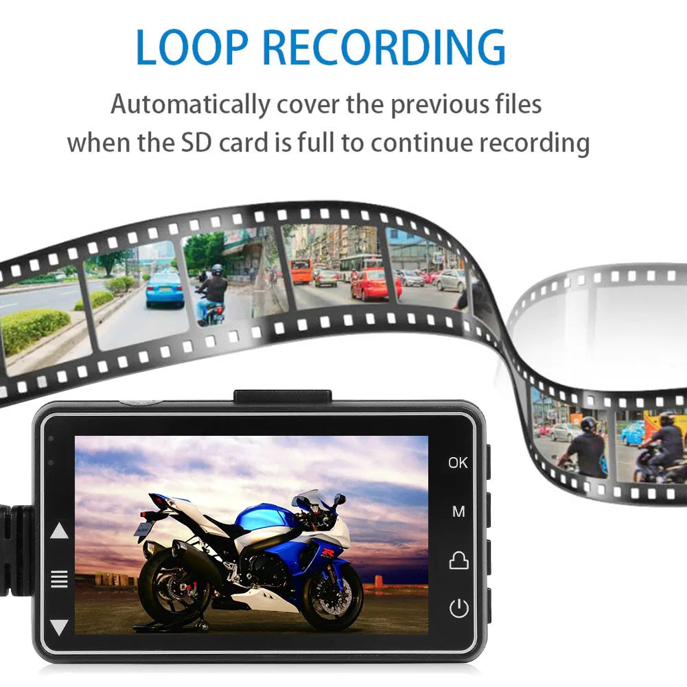 Motorcycle DVR Dash Cam