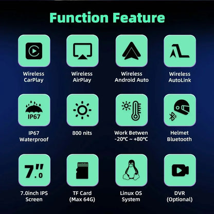 Carplay Motorcycle DVR