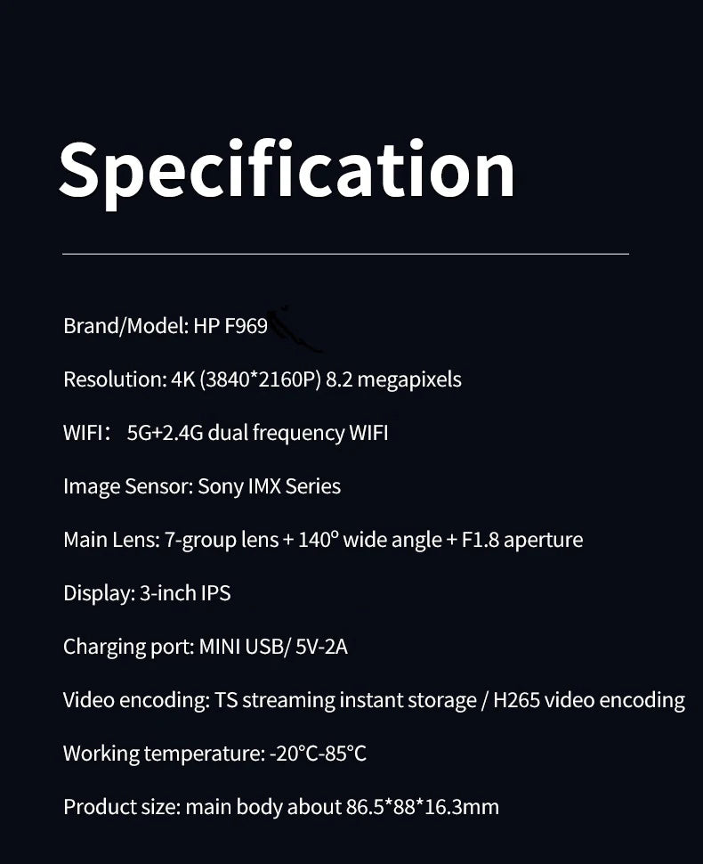 HP Dash cam 4k