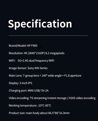 HP Dash cam 4k